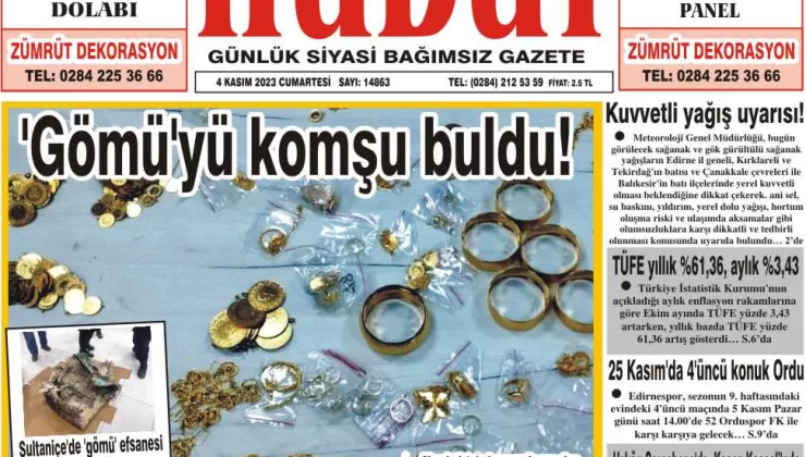 4 Kasım 2023 Cumartesi