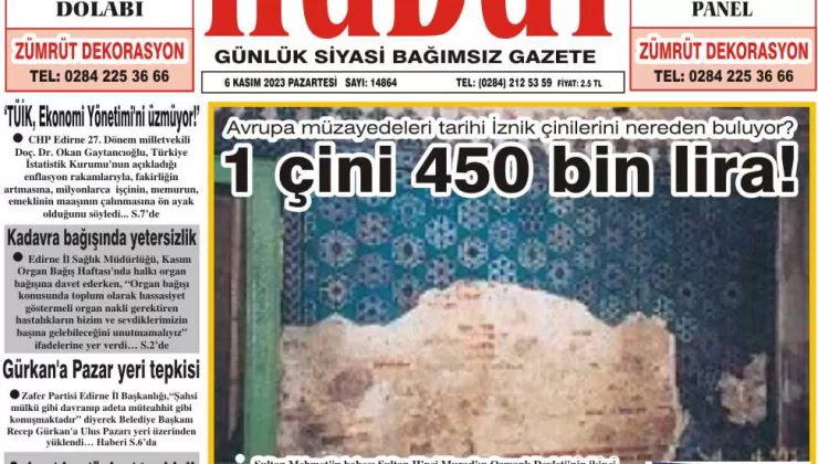 6 Kasım 2023 Pazartesi