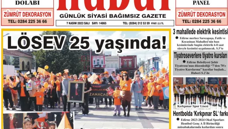 7 Kasım 2023 Salı Hudut Gazetesi