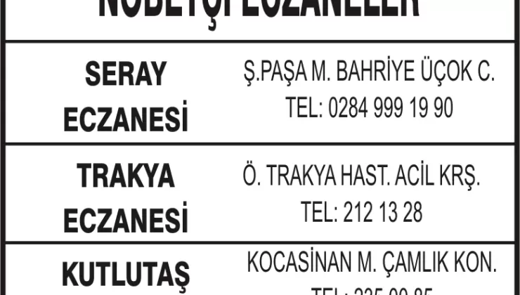 Nöbetçi Eczaneler