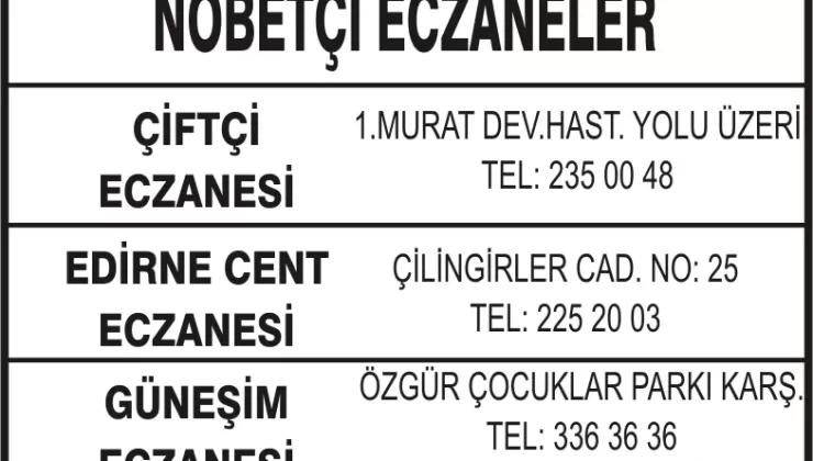 Nöbetçi Eczaneler