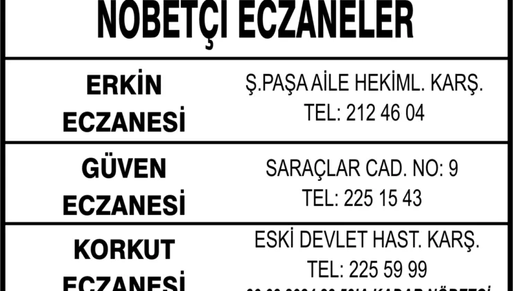 Nöbetçi Eczaneler