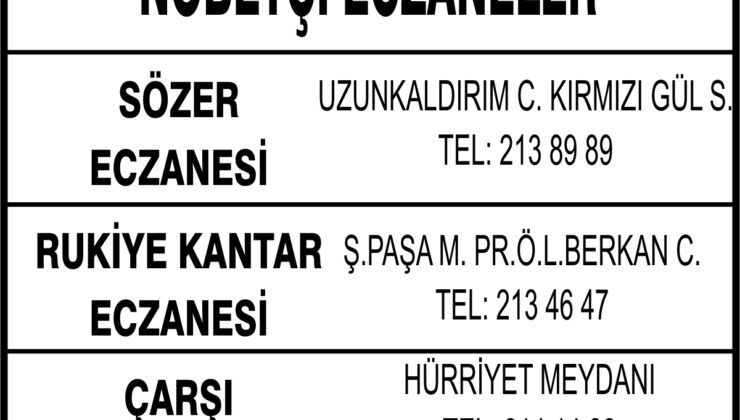 Nöbetçi Eczaneler