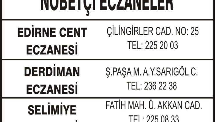 Nöbetçi Eczaneler