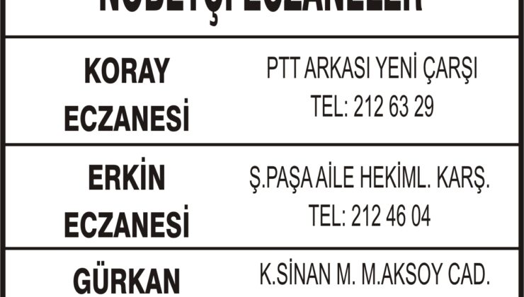 Nöbetçi Eczaneler