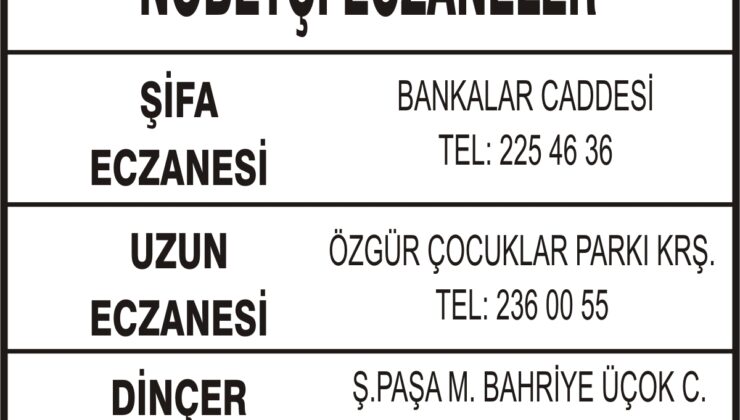 Nöbetçi Eczaneler