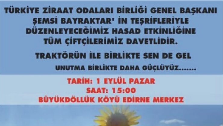 TZOB’den ayçiçeği buluşması