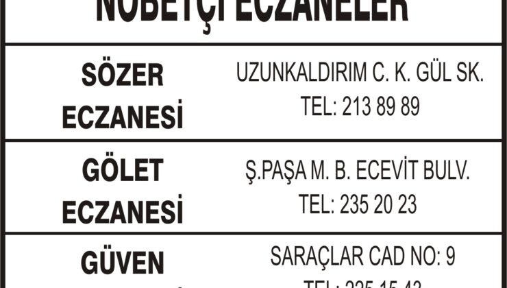 Nöbetçi Eczaneler