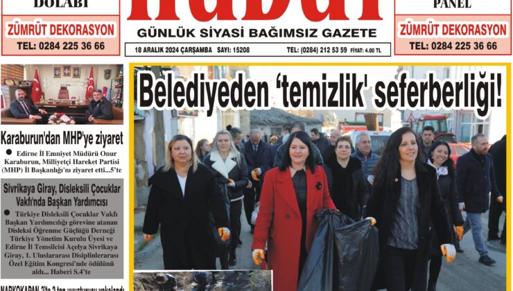 18 Aralık 2024 Çarşamba Hudut Gazetesi