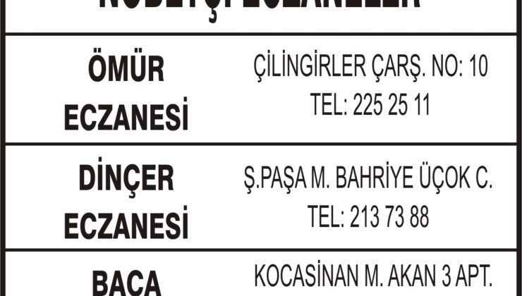 Nöbetçi Eczaneler