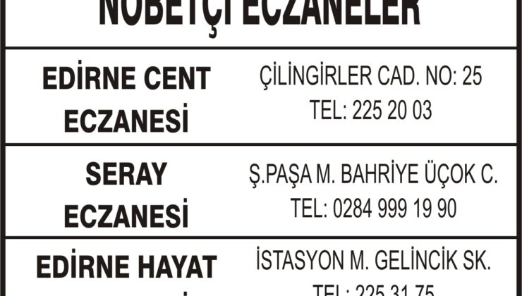 Nöbetçi Eczaneler