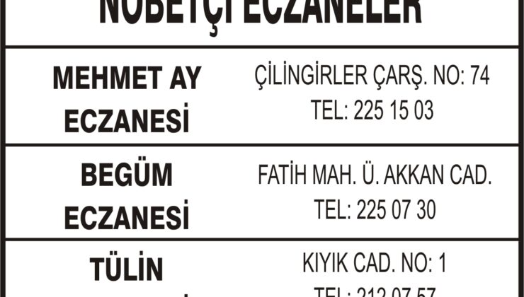 Nöbetçi Eczaneler