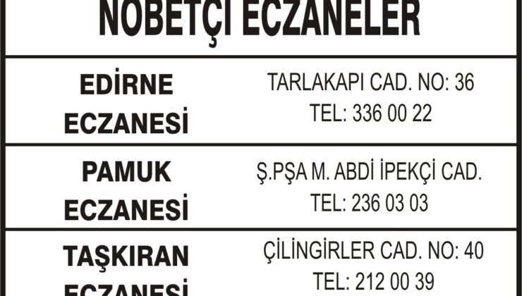 Nöbetçi Eczaneler