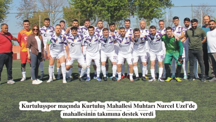 Kadın muhtardan takımına destek