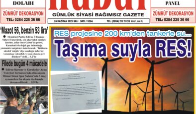 24 Haziran 2025 Salı Hudut Gazetesi