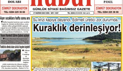 27 Haziran 2025 Cuma Hudut Gazetesi