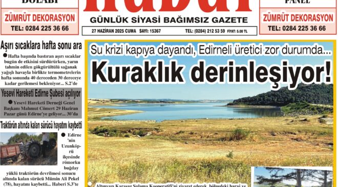 27 Haziran 2025 Cuma Hudut Gazetesi