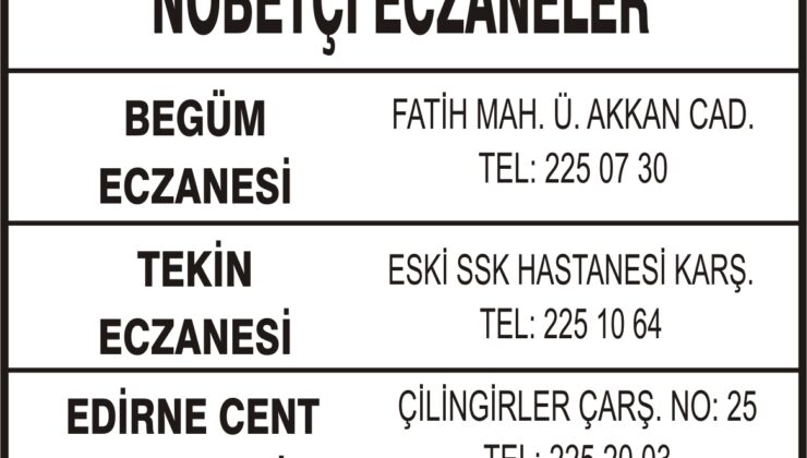 Nöbetçi Eczaneler