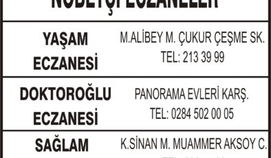 Nöbetçi Eczaneler