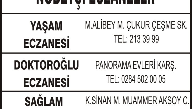 Nöbetçi Eczaneler