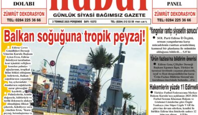 3 Temmuz 2025 Perşembe Hudut Gazetesi
