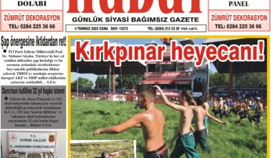 4 Temmuz 2025 Cuma Hudut Gazetesi