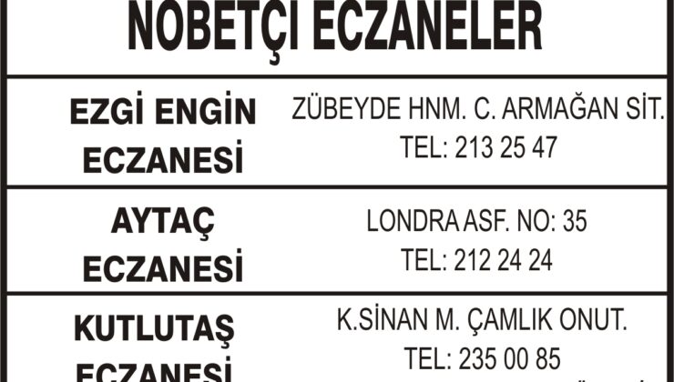 Nöbetçi Eczaneler