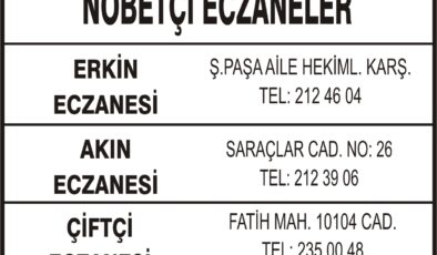 Nöbetçi Eczaneler