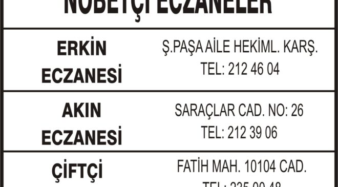 Nöbetçi Eczaneler
