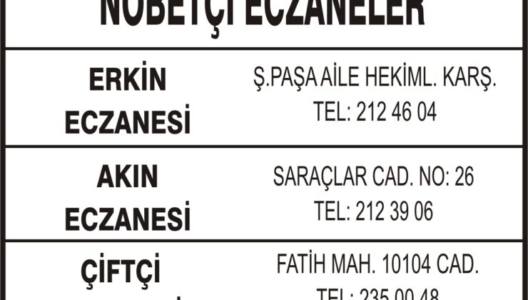 Nöbetçi Eczaneler