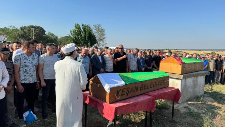 Oskan çifti toprağa verildi