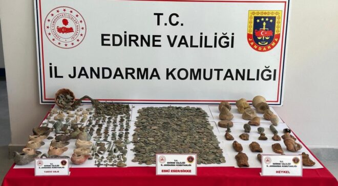 Keşan’da 4 bin parça tarihi eser yakalandı
