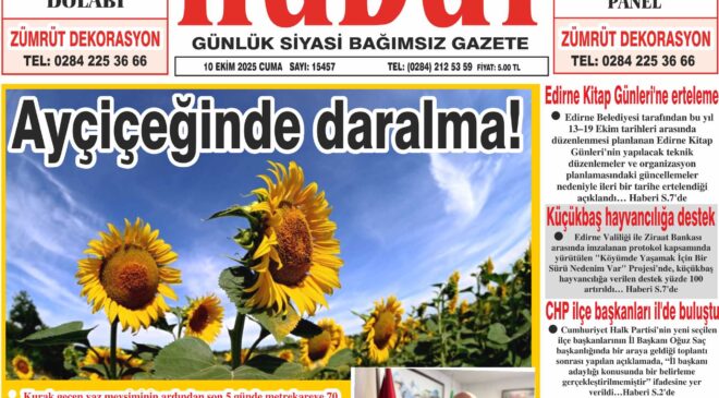 10 Ekim 2025 Cuma Hudut Gazetesi