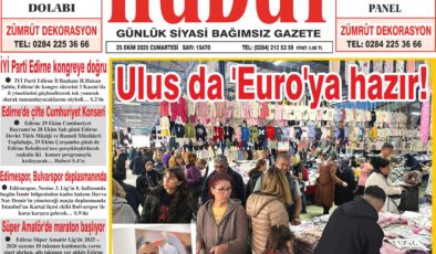 25 Ekim 2025 Cumartesi Hudut Gazetesi