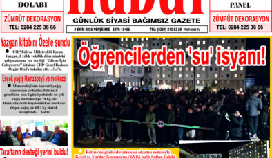 9 Ekim 2025 Perşembe Hudut Gazetesi