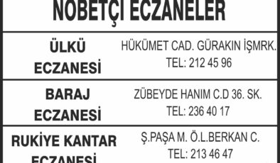 Nöbetçi Eczaneler