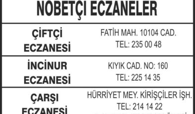 Nöbetçi Eczaneler