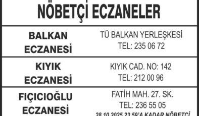 Nöbetçi Eczaneler