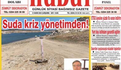 12 Kasım 2025 Çarşamba Hudut Gazetesi