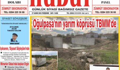 27 Kasım 2025 Perşembe Hudut Gazetesi