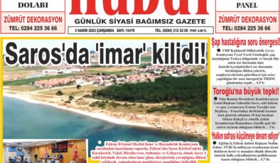 5 Kasım 2025 Çarşamba Hudut Gazetesi