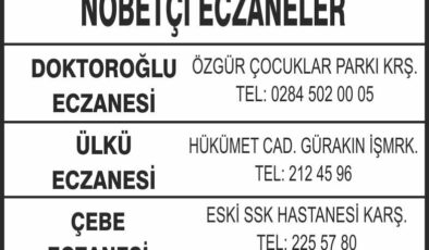 Nöbetçi Eczaneler