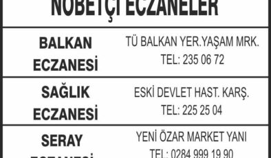 Nöbetçi Eczaneler
