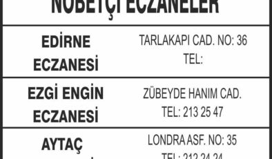 Nöbetçi Eczane