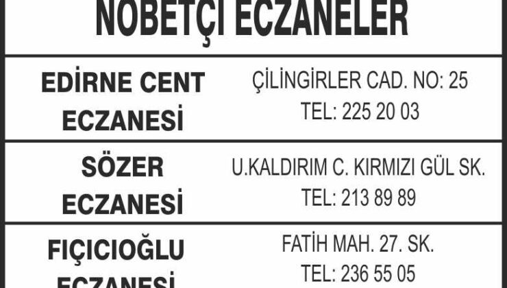 Nöbetçi Eczaneler