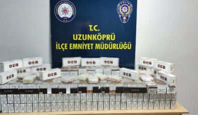 İş yerinde 55 bin 120 kaçak makaron!