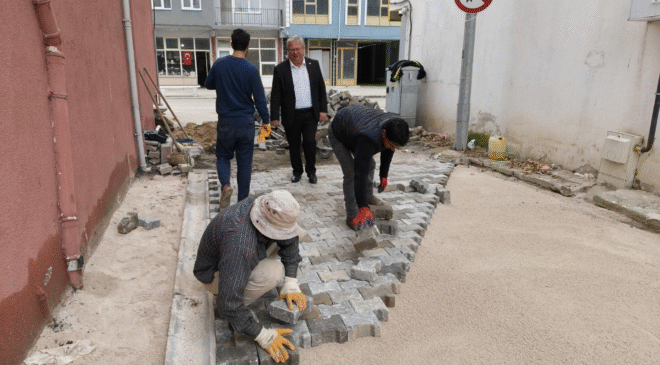 Süloğlu’nda parke taş çalışmaları