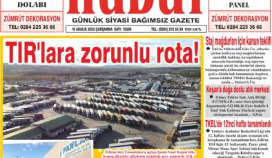 10 Aralık 2025 Çarşamba Hudut Gazetesi