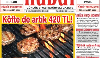 27 Aralık 2025 Cumartesi Hudut Gazetesi