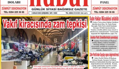 3 Aralık 2025 Çarşamba Hudut Gazetesi